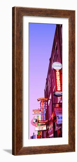 Neon Signs at Dusk, Nashville, Tennessee, USA-null-Framed Photographic Print