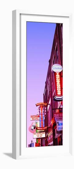 Neon Signs at Dusk, Nashville, Tennessee, USA-null-Framed Photographic Print