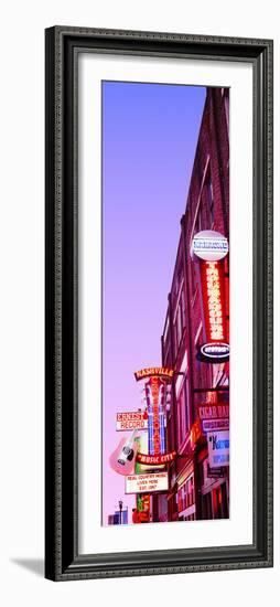 Neon Signs at Dusk, Nashville, Tennessee, USA-null-Framed Photographic Print