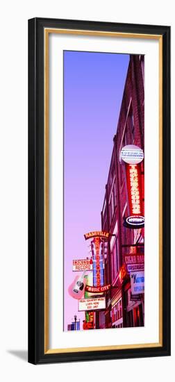 Neon Signs at Dusk, Nashville, Tennessee, USA-null-Framed Photographic Print