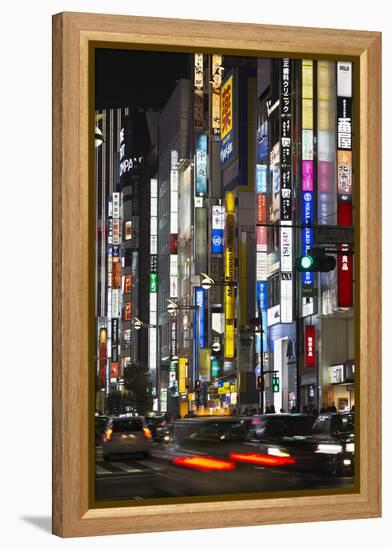 Neon Signs in Shinjuku Area, Tokyo, Japan, Asia-Stuart Black-Framed Premier Image Canvas