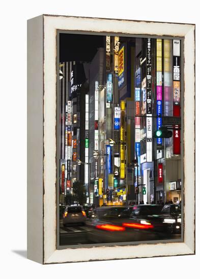 Neon Signs in Shinjuku Area, Tokyo, Japan, Asia-Stuart Black-Framed Premier Image Canvas