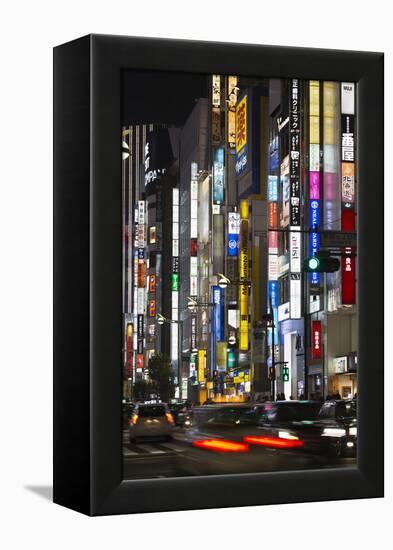 Neon Signs in Shinjuku Area, Tokyo, Japan, Asia-Stuart Black-Framed Premier Image Canvas