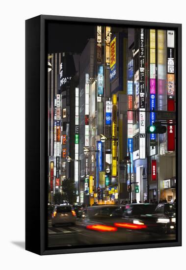 Neon Signs in Shinjuku Area, Tokyo, Japan, Asia-Stuart Black-Framed Premier Image Canvas