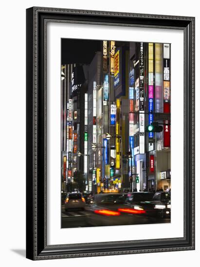 Neon Signs in Shinjuku Area, Tokyo, Japan, Asia-Stuart Black-Framed Photographic Print