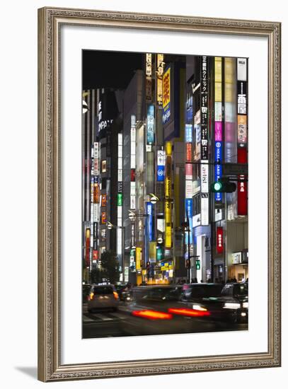 Neon Signs in Shinjuku Area, Tokyo, Japan, Asia-Stuart Black-Framed Photographic Print