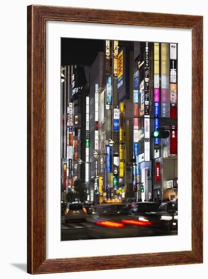 Neon Signs in Shinjuku Area, Tokyo, Japan, Asia-Stuart Black-Framed Photographic Print