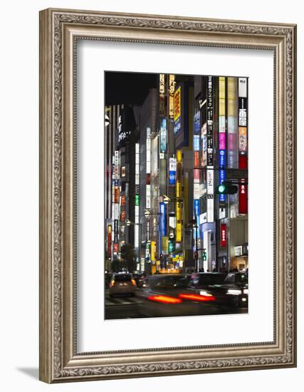 Neon Signs in Shinjuku Area, Tokyo, Japan, Asia-Stuart Black-Framed Photographic Print