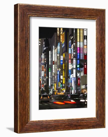 Neon Signs in Shinjuku Area, Tokyo, Japan, Asia-Stuart Black-Framed Photographic Print