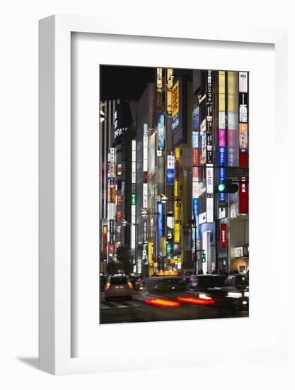 Neon Signs in Shinjuku Area, Tokyo, Japan, Asia-Stuart Black-Framed Photographic Print