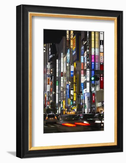 Neon Signs in Shinjuku Area, Tokyo, Japan, Asia-Stuart Black-Framed Photographic Print