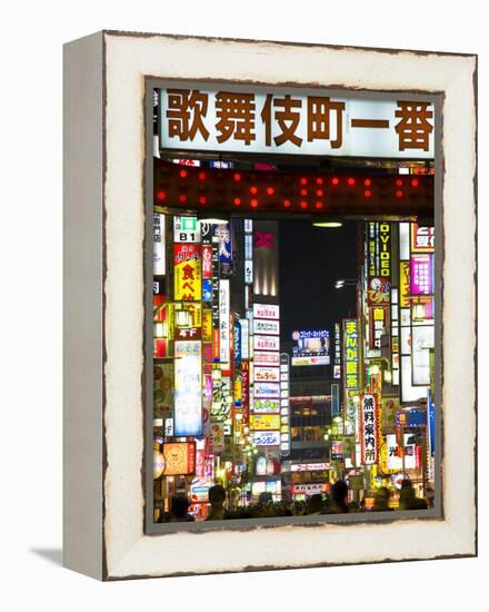 Neon Signs, Kabukicho, Shinjuku, Tokyo, Japan, Asia-Ben Pipe-Framed Premier Image Canvas