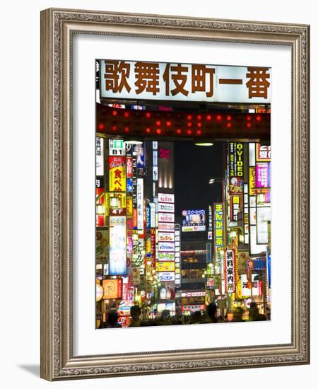 Neon Signs, Kabukicho, Shinjuku, Tokyo, Japan, Asia-Ben Pipe-Framed Photographic Print