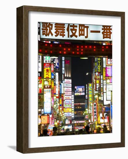 Neon Signs, Kabukicho, Shinjuku, Tokyo, Japan, Asia-Ben Pipe-Framed Photographic Print