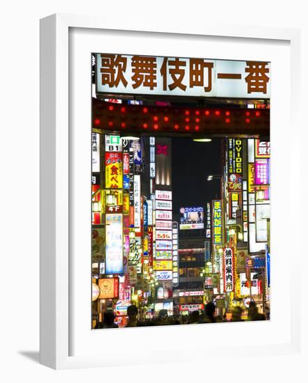 Neon Signs, Kabukicho, Shinjuku, Tokyo, Japan, Asia-Ben Pipe-Framed Photographic Print