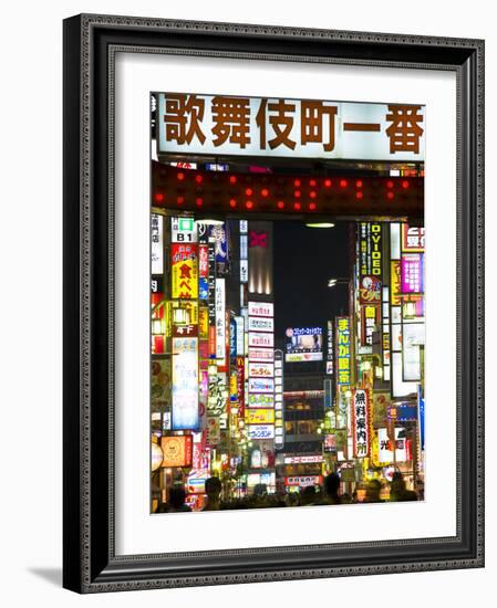 Neon Signs, Kabukicho, Shinjuku, Tokyo, Japan, Asia-Ben Pipe-Framed Photographic Print