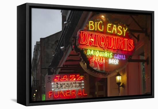 Neon Signs on Bourbon Street, French Quarter, New Orleans, Louisiana, USA-Jamie & Judy Wild-Framed Premier Image Canvas