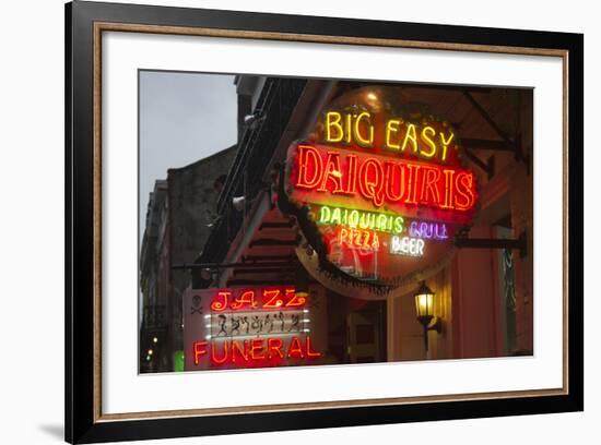 Neon Signs on Bourbon Street, French Quarter, New Orleans, Louisiana, USA-Jamie & Judy Wild-Framed Photographic Print