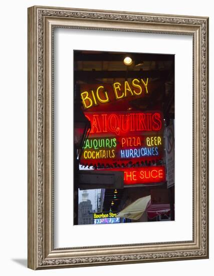 Neon Signs on Bourbon Street, French Quarter, New Orleans, Louisiana, USA-Jamie & Judy Wild-Framed Photographic Print