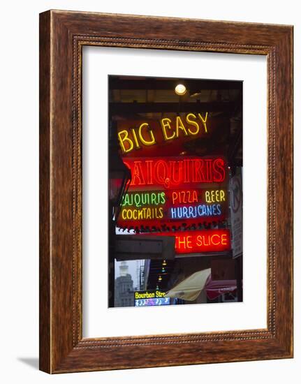 Neon Signs on Bourbon Street, French Quarter, New Orleans, Louisiana, USA-Jamie & Judy Wild-Framed Photographic Print