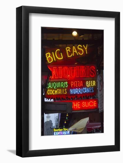 Neon Signs on Bourbon Street, French Quarter, New Orleans, Louisiana, USA-Jamie & Judy Wild-Framed Photographic Print