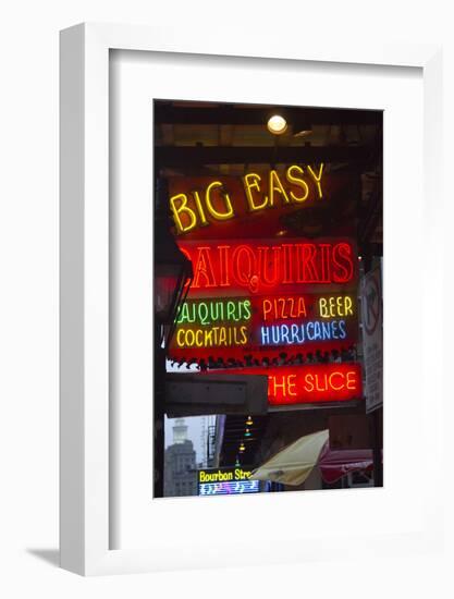 Neon Signs on Bourbon Street, French Quarter, New Orleans, Louisiana, USA-Jamie & Judy Wild-Framed Photographic Print