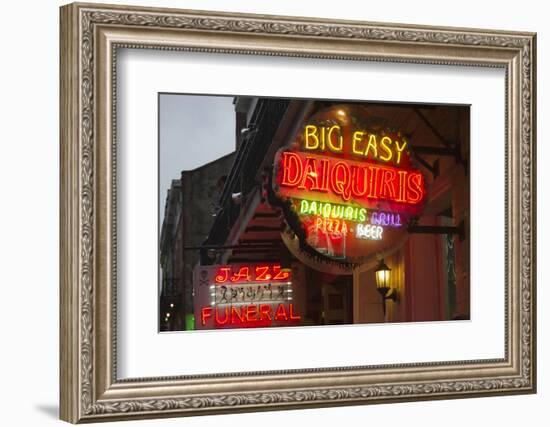 Neon Signs on Bourbon Street, French Quarter, New Orleans, Louisiana, USA-Jamie & Judy Wild-Framed Photographic Print