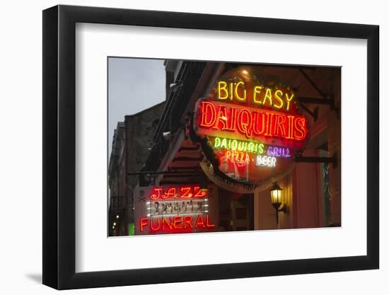 Neon Signs on Bourbon Street, French Quarter, New Orleans, Louisiana, USA-Jamie & Judy Wild-Framed Photographic Print