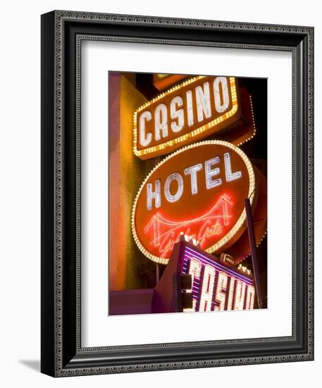 Neon Signs on Fremont Street, Las Vegas, Nevada, United States of America, North America-Richard Cummins-Framed Photographic Print