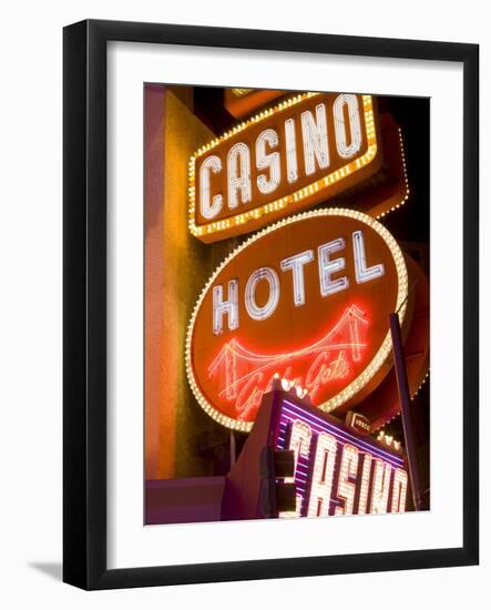 Neon Signs on Fremont Street, Las Vegas, Nevada, United States of America, North America-Richard Cummins-Framed Photographic Print