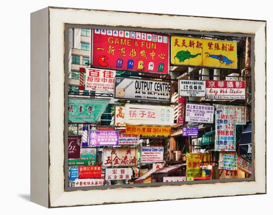 Neon Sings, Hong Kong, China-Julie Eggers-Framed Premier Image Canvas