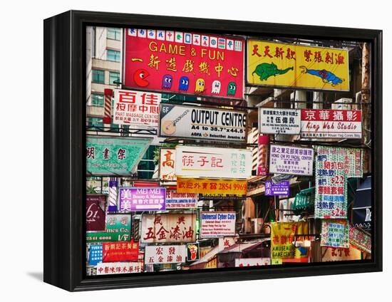 Neon Sings, Hong Kong, China-Julie Eggers-Framed Premier Image Canvas