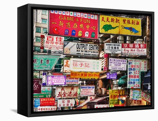 Neon Sings, Hong Kong, China-Julie Eggers-Framed Premier Image Canvas