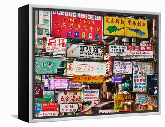Neon Sings, Hong Kong, China-Julie Eggers-Framed Premier Image Canvas