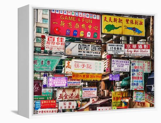 Neon Sings, Hong Kong, China-Julie Eggers-Framed Premier Image Canvas