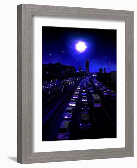 Neon Traffic-Ritvik takkar-Framed Giclee Print