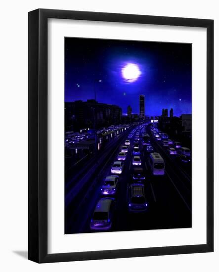 Neon Traffic-Ritvik takkar-Framed Giclee Print