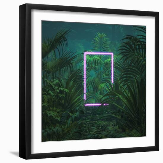 Neon Tropical Portal-grandeduc-Framed Photographic Print
