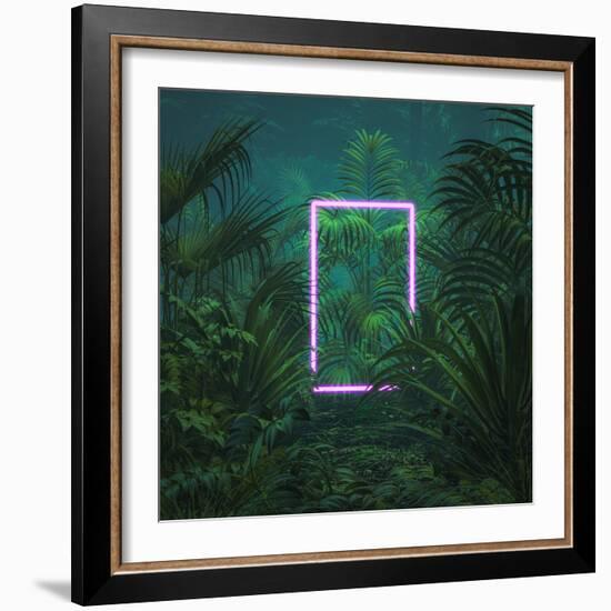 Neon Tropical Portal-grandeduc-Framed Photographic Print