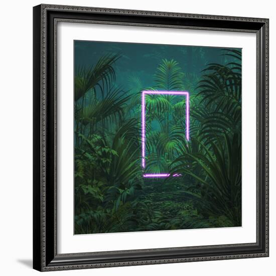 Neon Tropical Portal-grandeduc-Framed Photographic Print