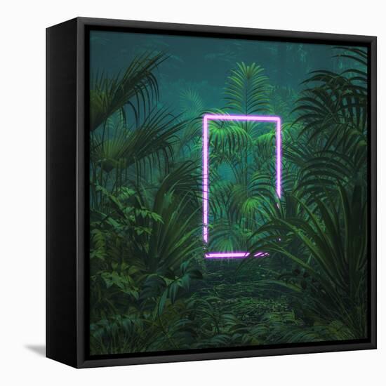 Neon Tropical Portal-grandeduc-Framed Premier Image Canvas