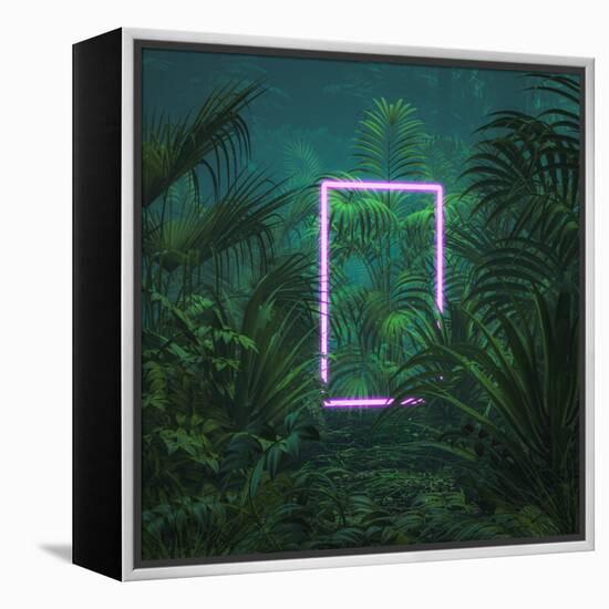 Neon Tropical Portal-grandeduc-Framed Premier Image Canvas