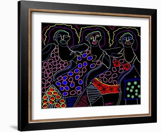 Neonlites (3 Women)-Diana Ong-Framed Giclee Print
