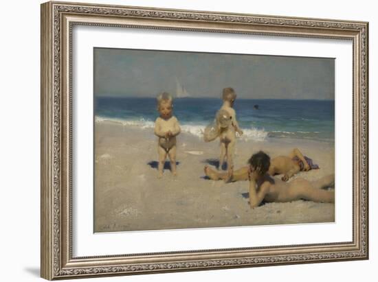 Neopolitan Children Bathing, 1879 (Oil on Canvas)-John Singer Sargent-Framed Giclee Print