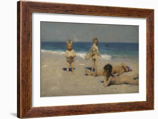 Neopolitan Children Bathing, 1879 (Oil on Canvas)-John Singer Sargent-Framed Giclee Print