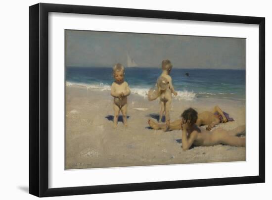 Neopolitan Children Bathing, 1879 (Oil on Canvas)-John Singer Sargent-Framed Giclee Print