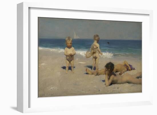 Neopolitan Children Bathing, 1879 (Oil on Canvas)-John Singer Sargent-Framed Giclee Print