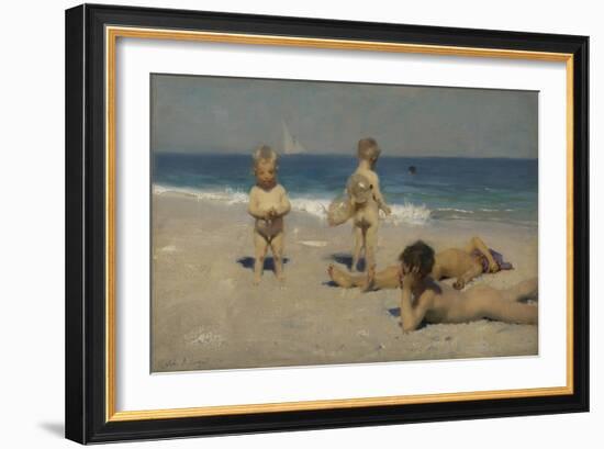 Neopolitan Children Bathing, 1879 (Oil on Canvas)-John Singer Sargent-Framed Giclee Print