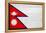 Nepal Flag Design with Wood Patterning - Flags of the World Series-Philippe Hugonnard-Framed Stretched Canvas