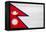 Nepal Flag Design with Wood Patterning - Flags of the World Series-Philippe Hugonnard-Framed Stretched Canvas